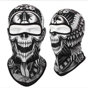 Tactical Skull Ghost Printed Full Face Mask Balaclava Halloween Ski Motorcycle